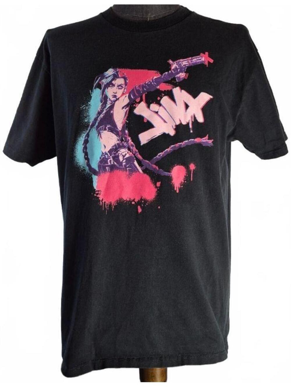 Arcane Jinx League of Legends Graphic Tee Large BoxLunch